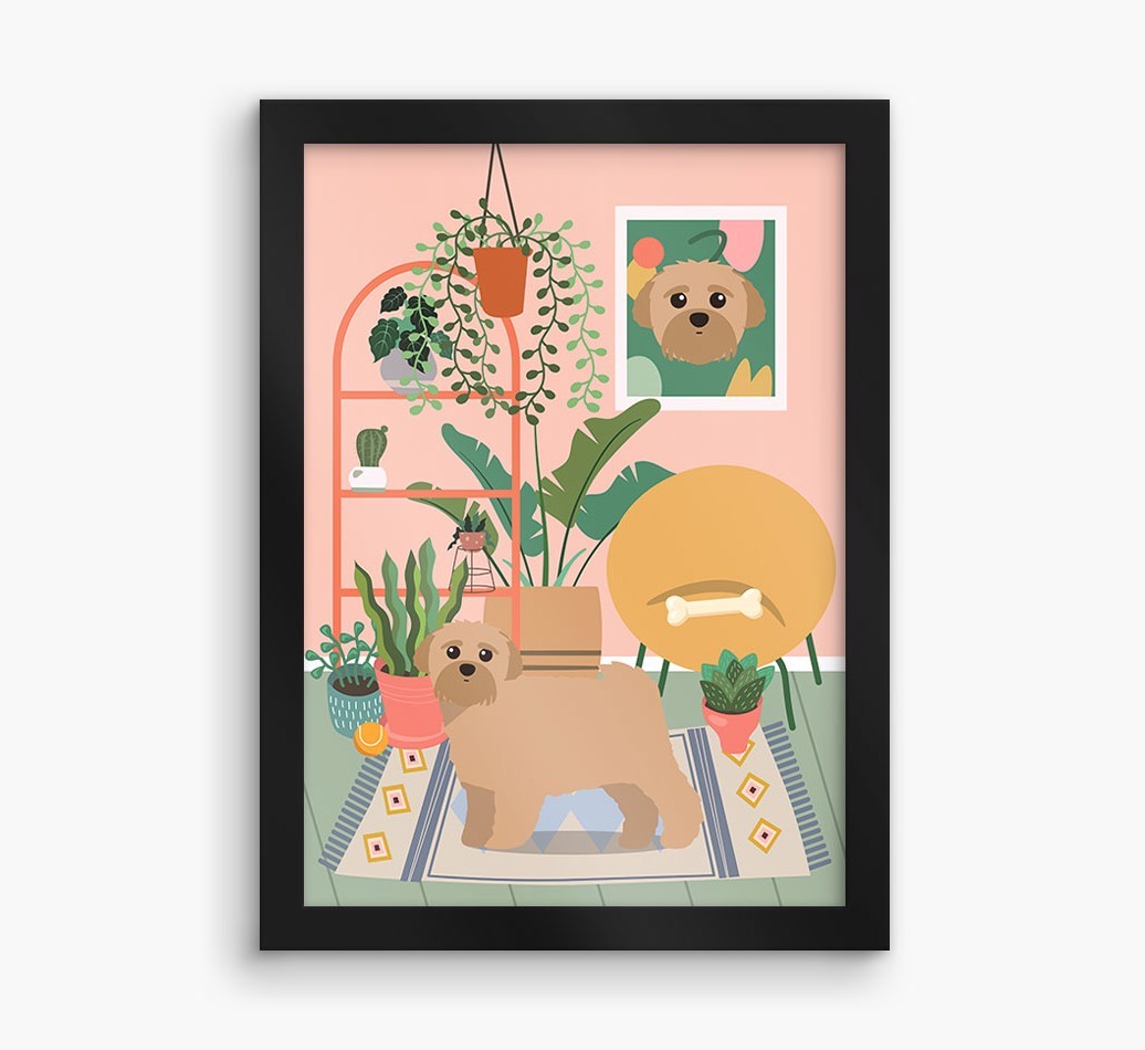 'Jungle Room' - Personalised {breedFullName} Framed Print