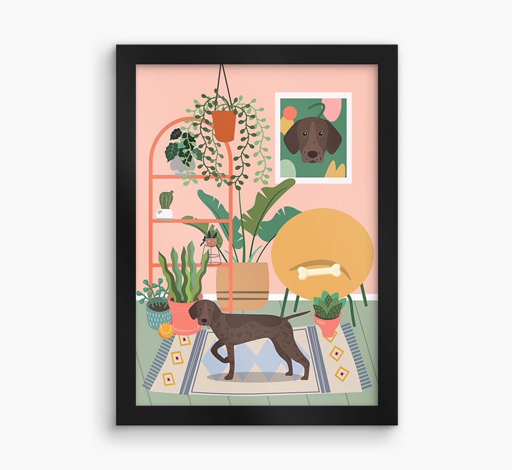 'Jungle Room' - Personalised {breedFullName} Framed Print