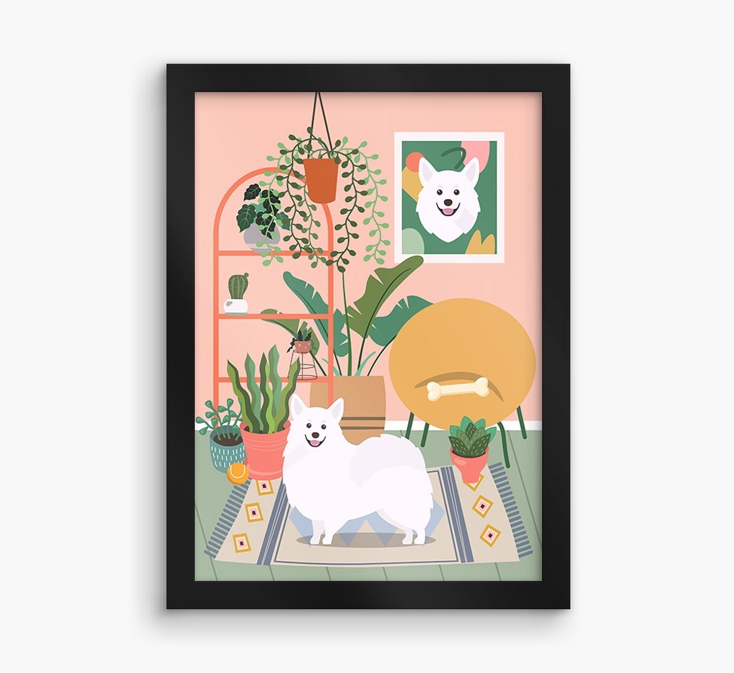 'Jungle Room' - Personalized {breedFullName} Framed Print