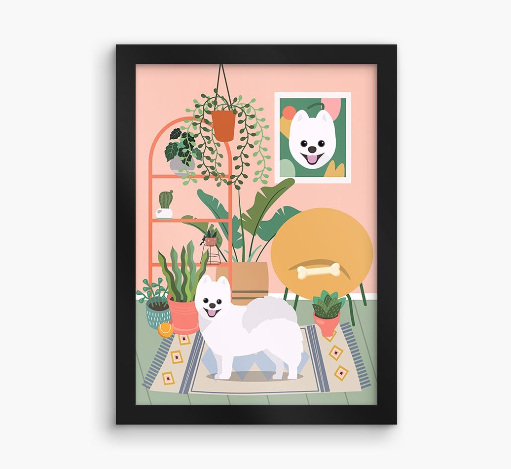 'Jungle Room' - Personalised {breedFullName} Framed Print