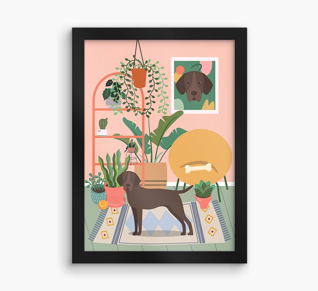 'Jungle Room' - Personalized {breedFullName} Framed Print