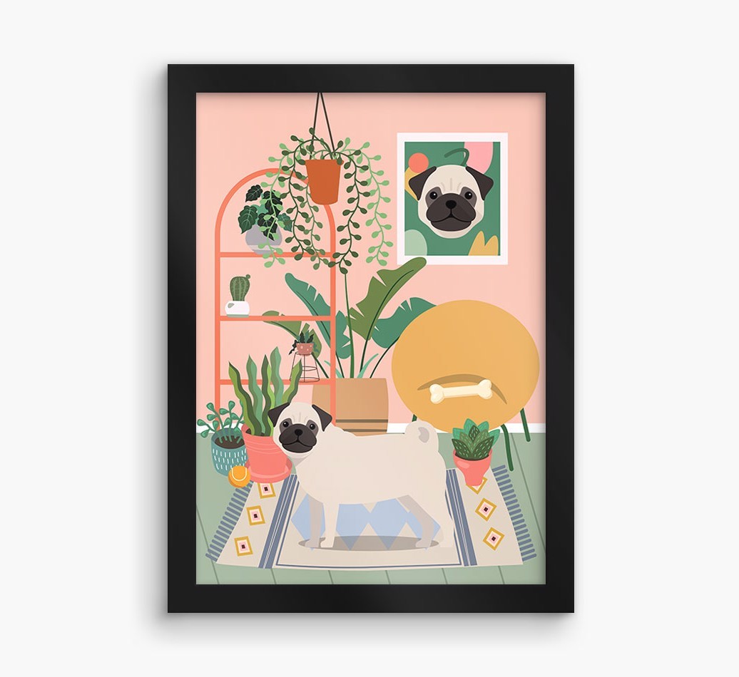 'Jungle Room' - Personalised {breedFullName} Framed Print