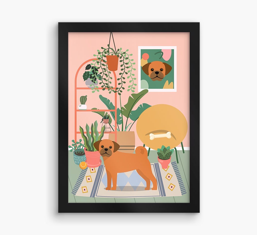 'Jungle Room' - Personalised {breedFullName} Framed Print