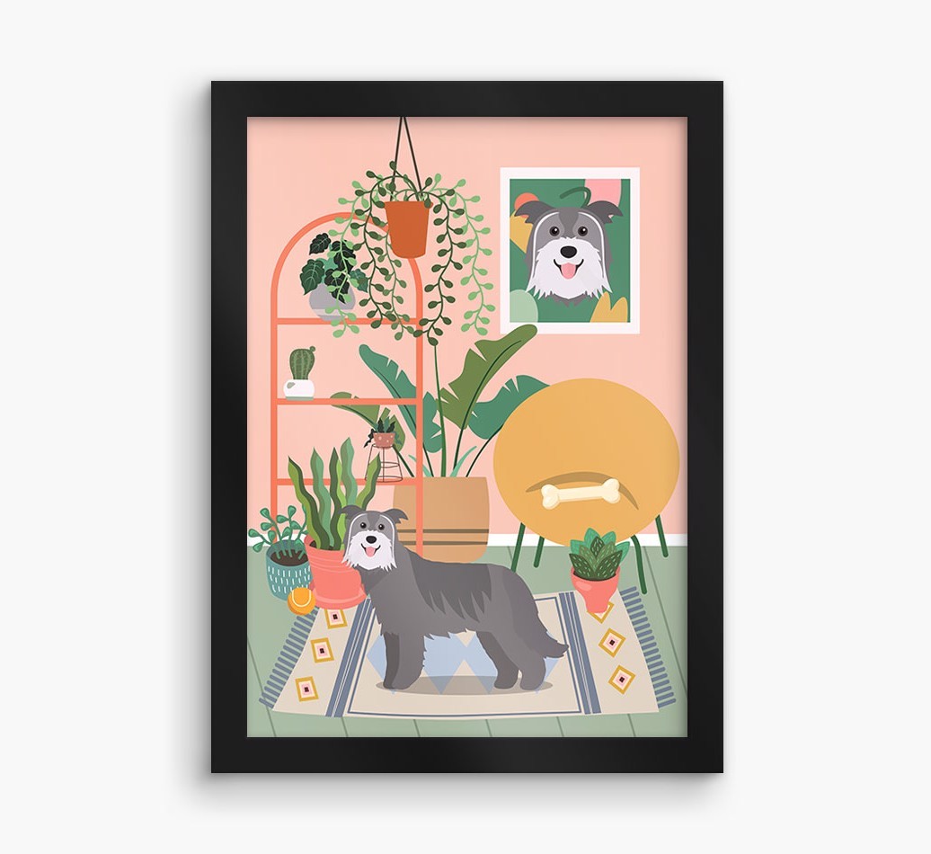 'Jungle Room' - Personalized {breedFullName} Framed Print