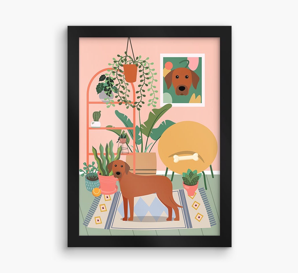 'Jungle Room' - Personalised {breedFullName} Framed Print