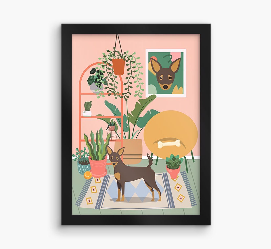 'Jungle Room' - Personalised {breedFullName} Framed Print