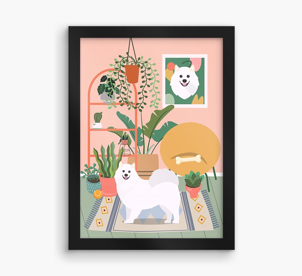 'Jungle Room' - Personalised {breedFullName} Framed Print