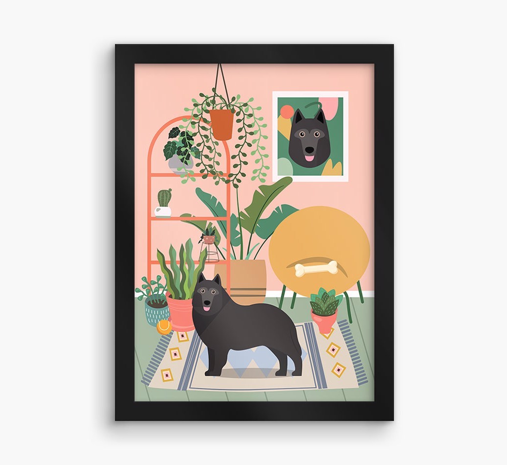 'Jungle Room' - Personalised {breedFullName} Framed Print