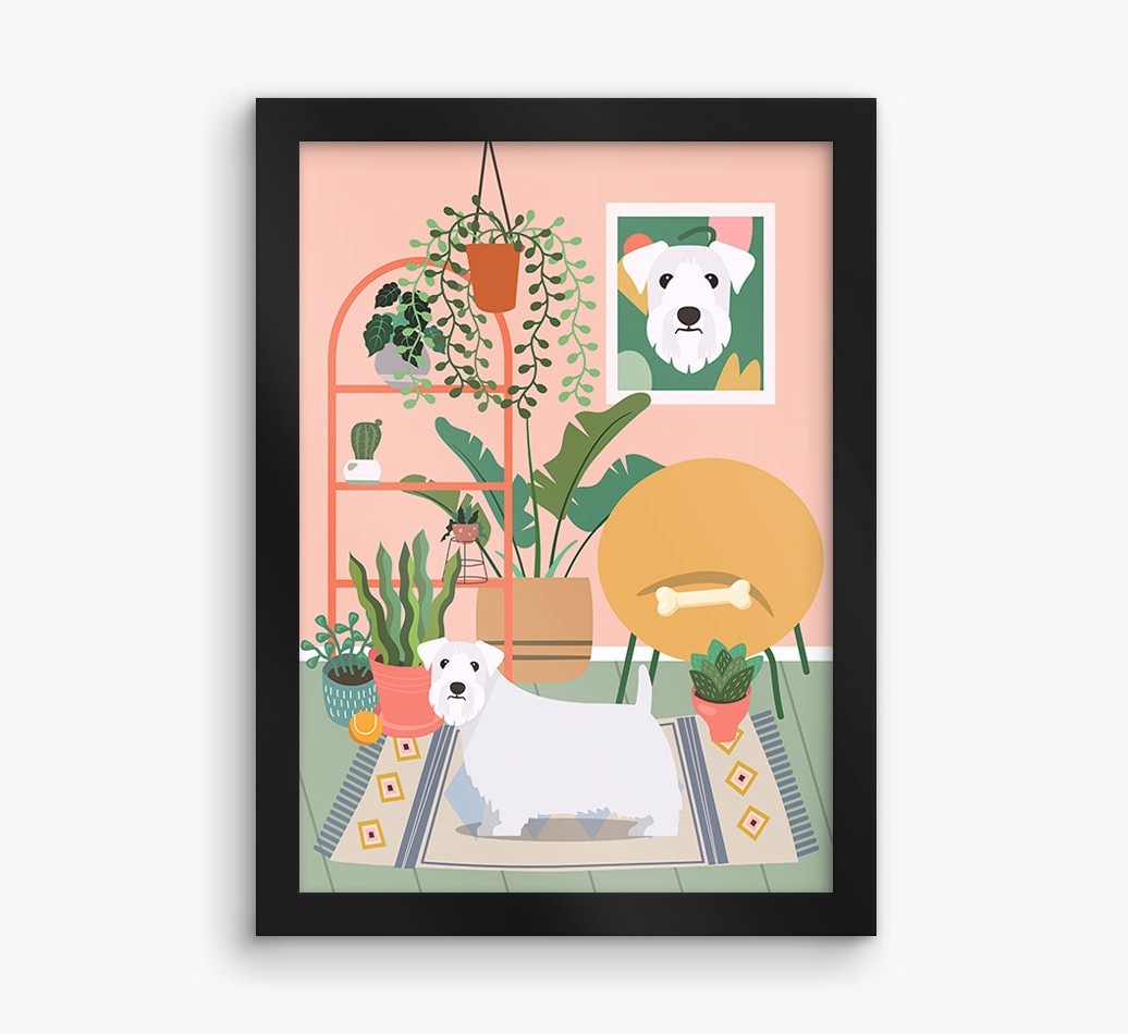 'Jungle Room' - Personalised {breedFullName} Framed Print