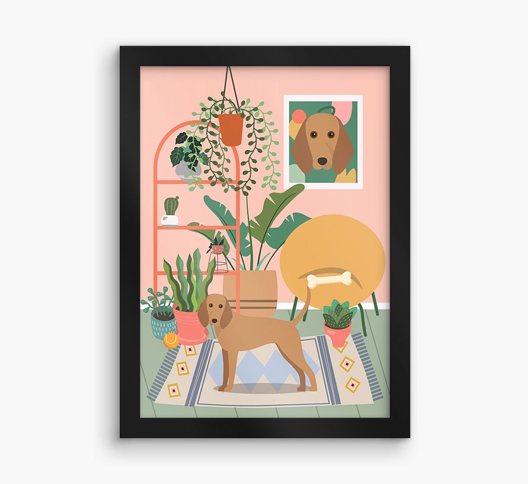 'Jungle Room' - Personalised {breedFullName} Framed Print