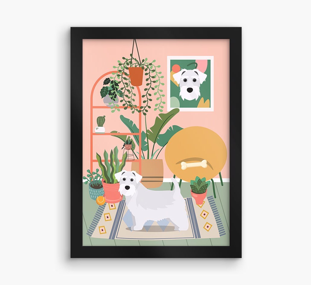 'Jungle Room' - Personalised {breedFullName} Framed Print
