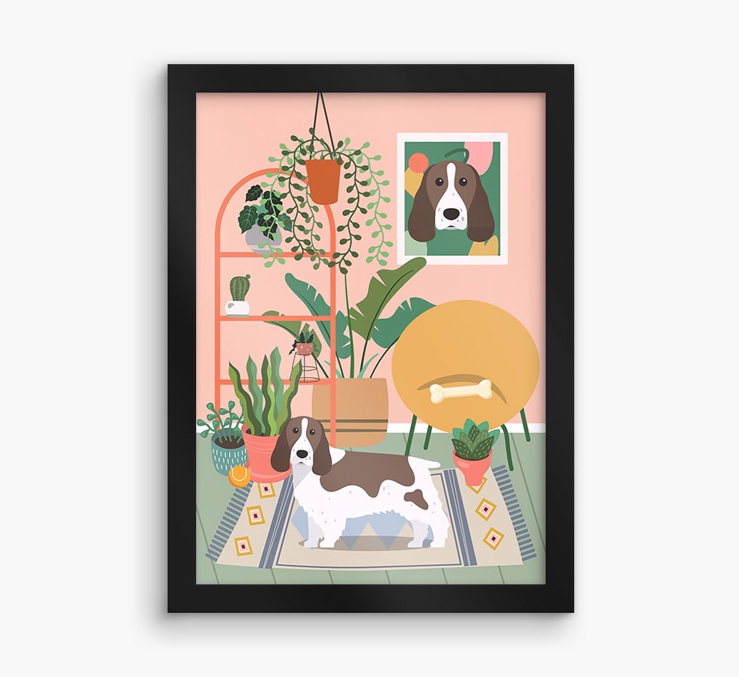'Jungle Room' - Personalized {breedFullName} Framed Print