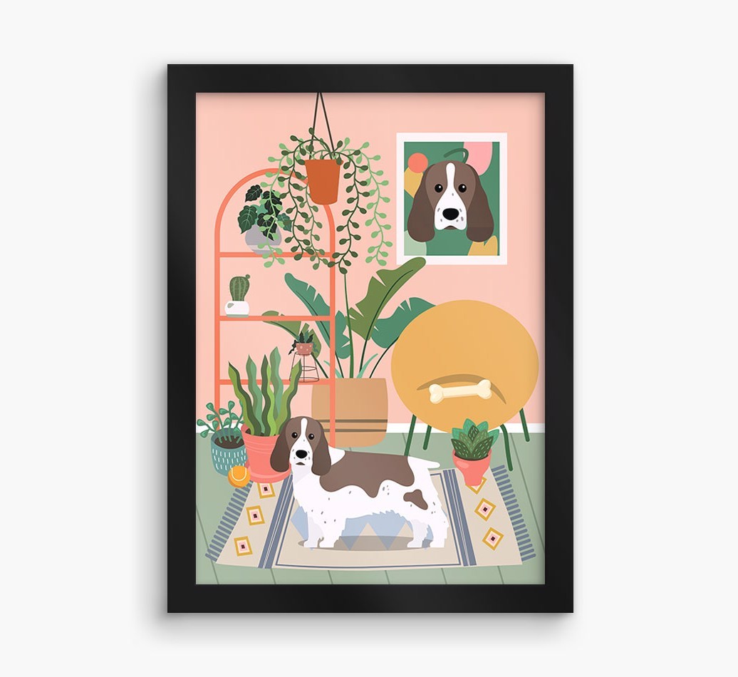 'Jungle Room' - Personalized {breedFullName} Framed Print
