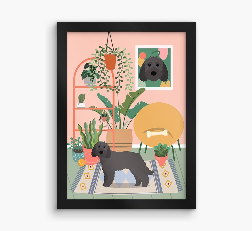 'Jungle Room' - Personalized {breedFullName} Framed Print