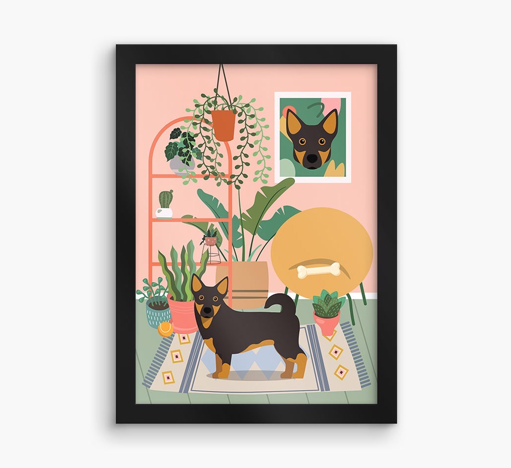 'Jungle Room' - Personalised {breedFullName} Framed Print