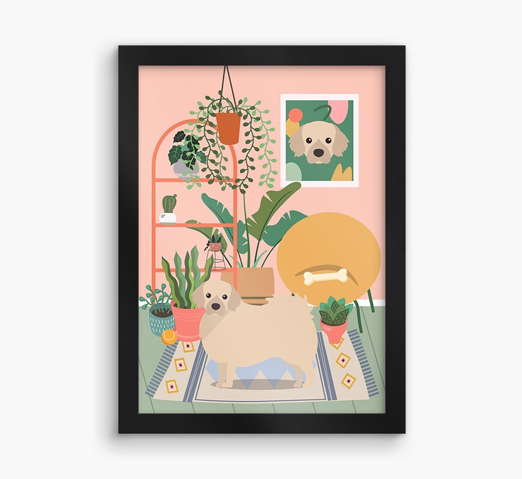 'Jungle Room' - Personalised {breedFullName} Framed Print