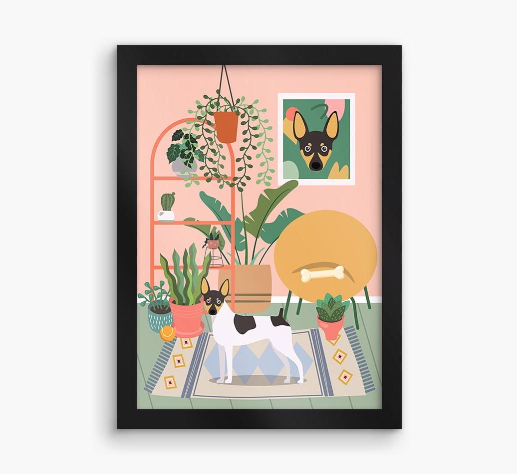 'Jungle Room' - Personalised {breedFullName} Framed Print