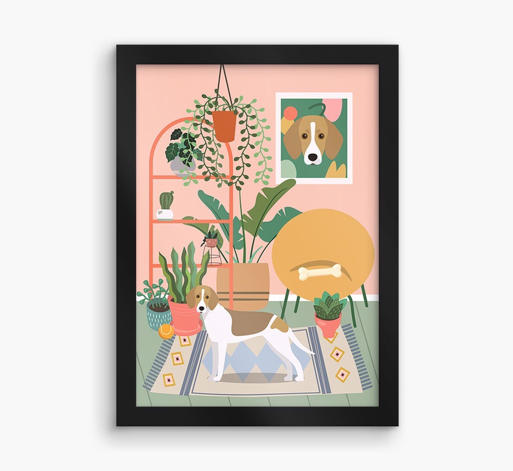 'Jungle Room' - Personalised {breedFullName} Framed Print