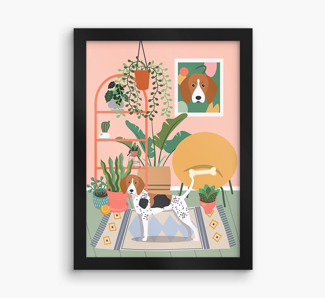 'Jungle Room' - Personalized {breedFullName} Framed Print