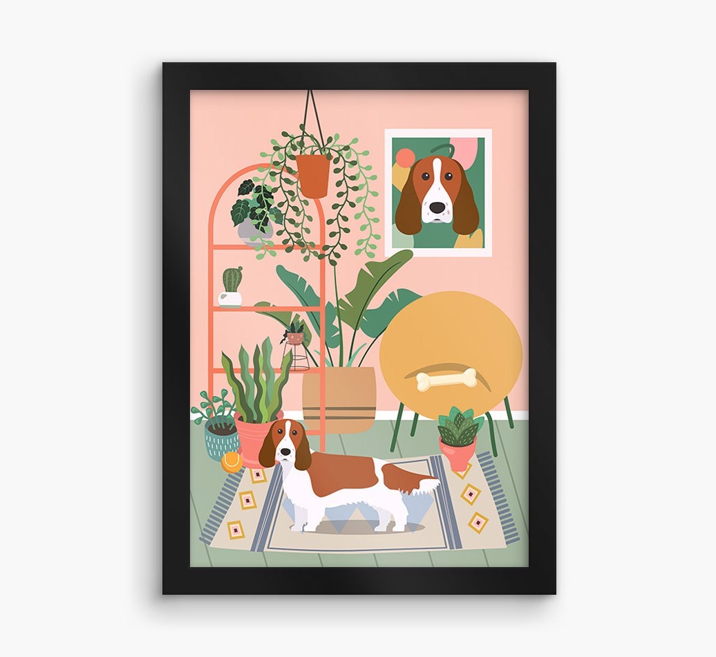 'Jungle Room' - Personalised {breedFullName} Framed Print