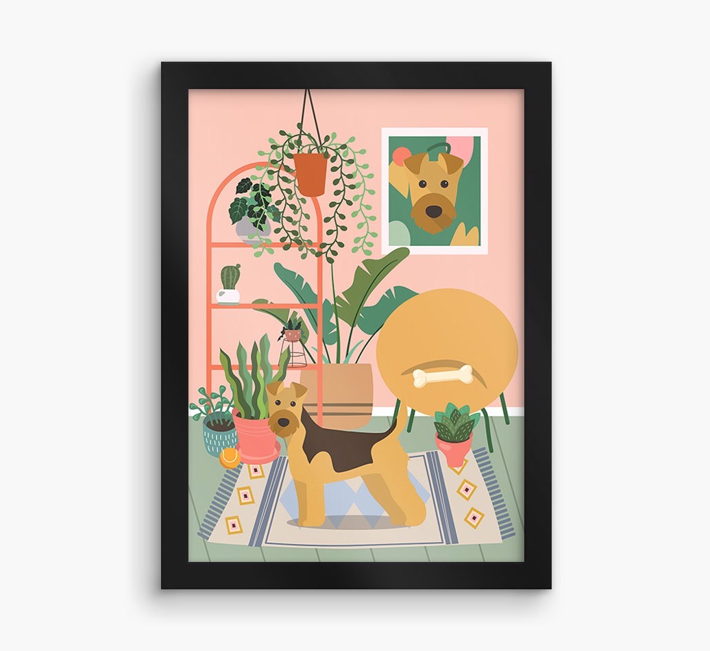 'Jungle Room' - Personalised {breedFullName} Framed Print