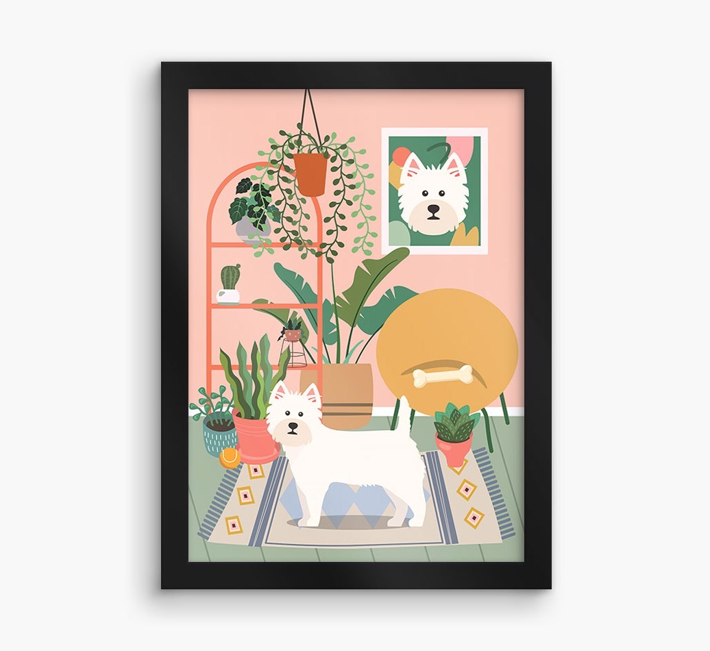 'Jungle Room' - Personalised {breedFullName} Framed Print