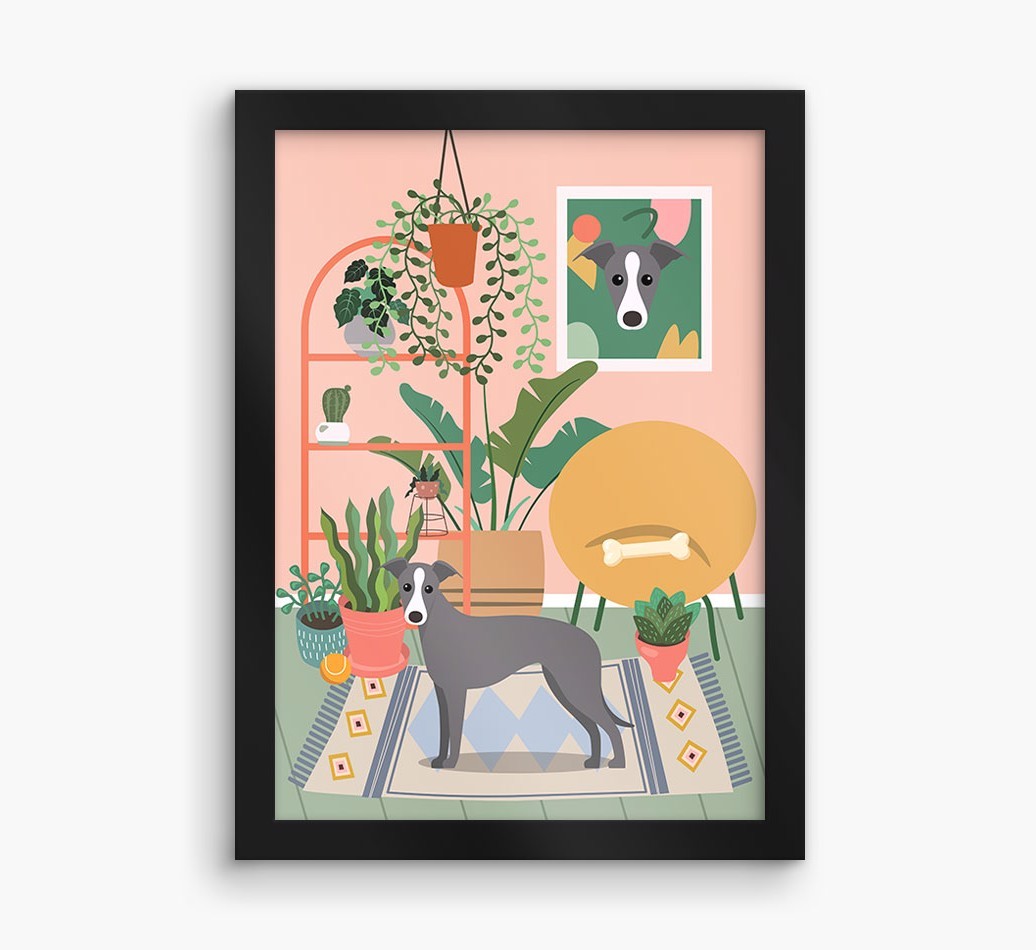 'Jungle Room' - Personalised {breedFullName} Framed Print