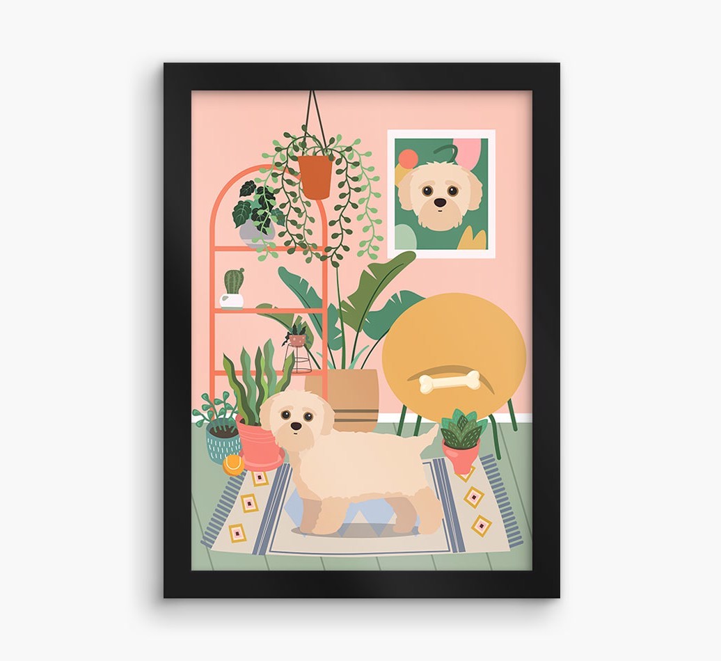 'Jungle Room' - Personalised {breedFullName} Framed Print