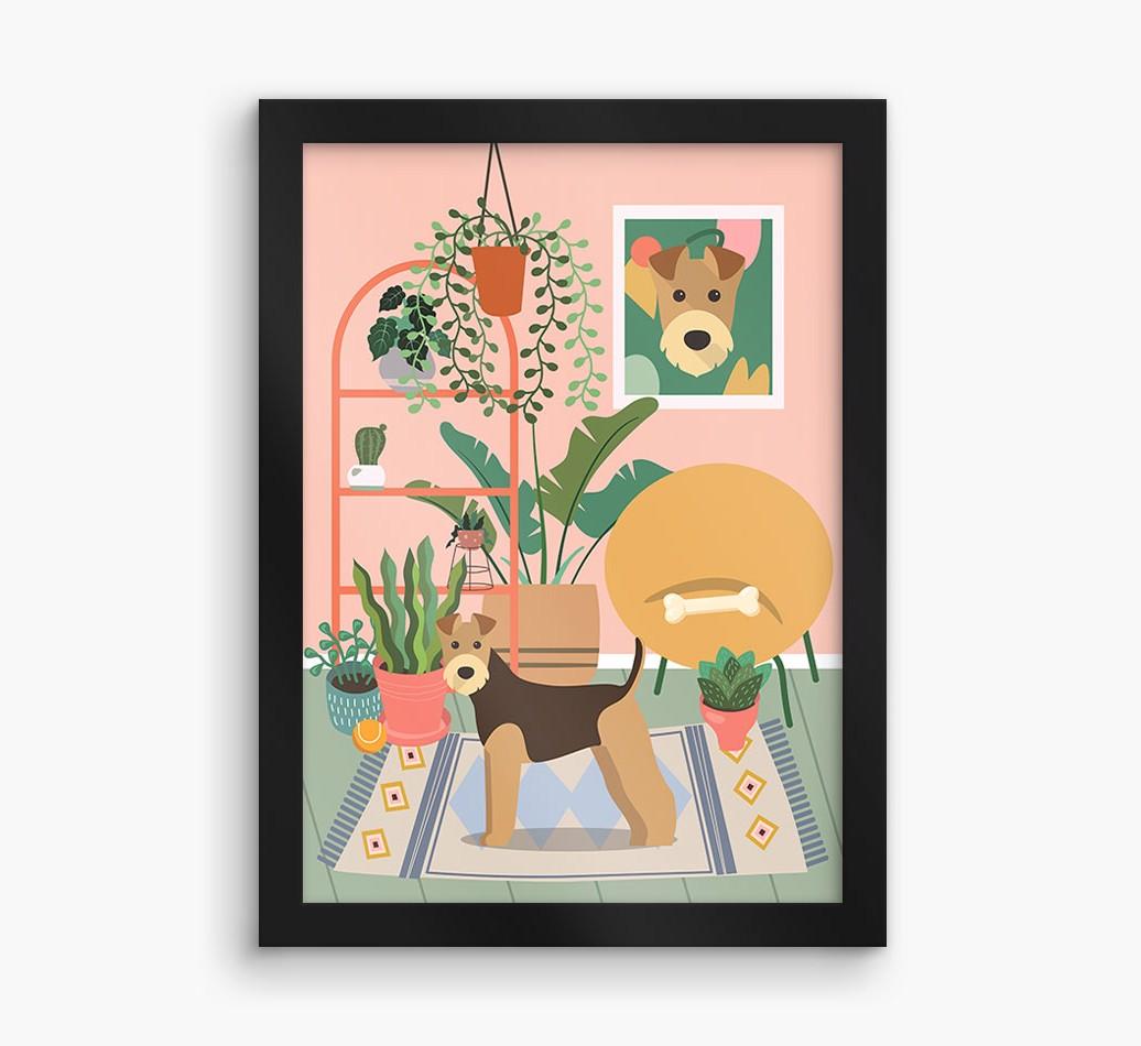 'Jungle Room' - Personalized {breedFullName} Framed Print