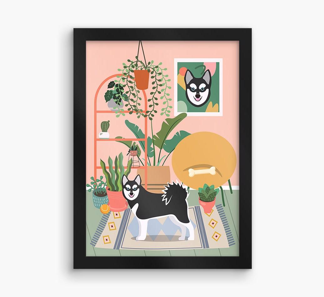 'Jungle Room' - Personalized {breedFullName} Framed Print