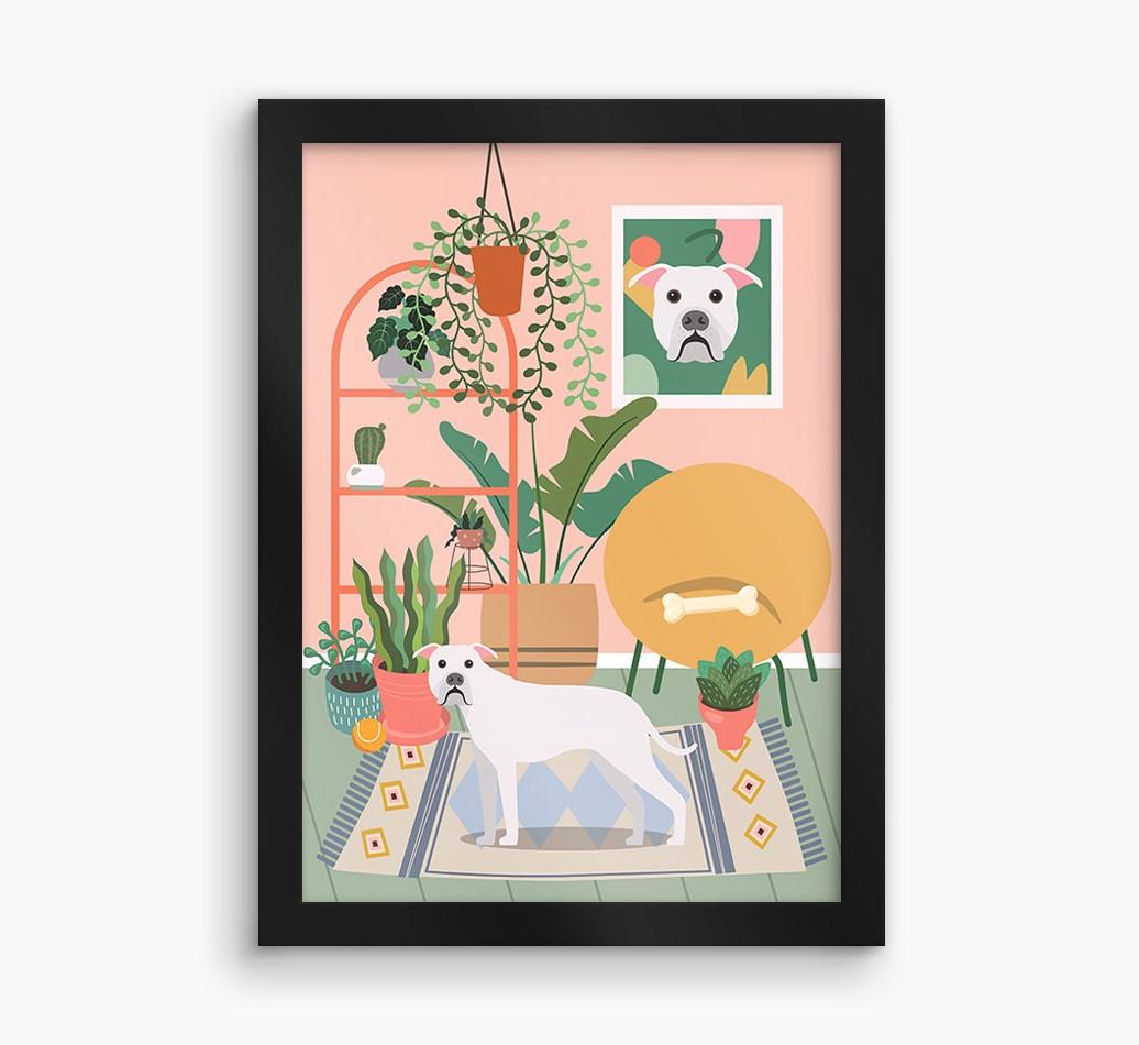 'Jungle Room' - Personalized {breedFullName} Framed Print