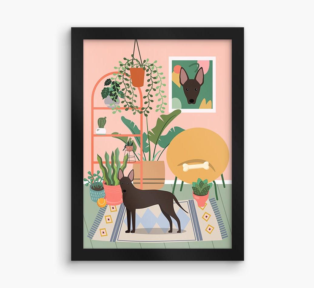 'Jungle Room' - Personalized {breedFullName} Framed Print