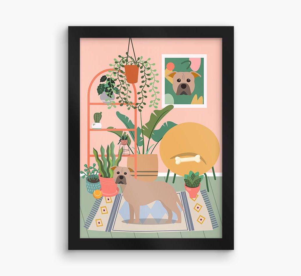 'Jungle Room' - Personalized {breedFullName} Framed Print