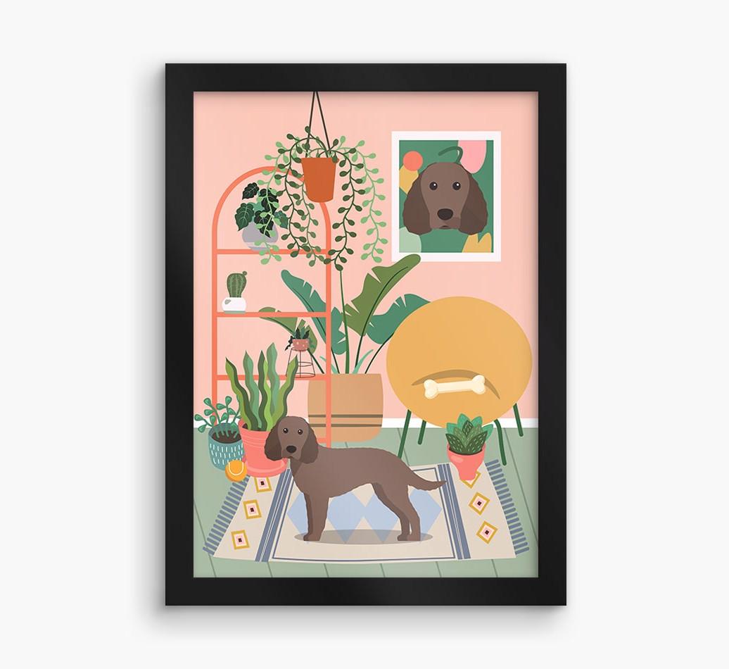 'Jungle Room' - Personalized {breedFullName} Framed Print