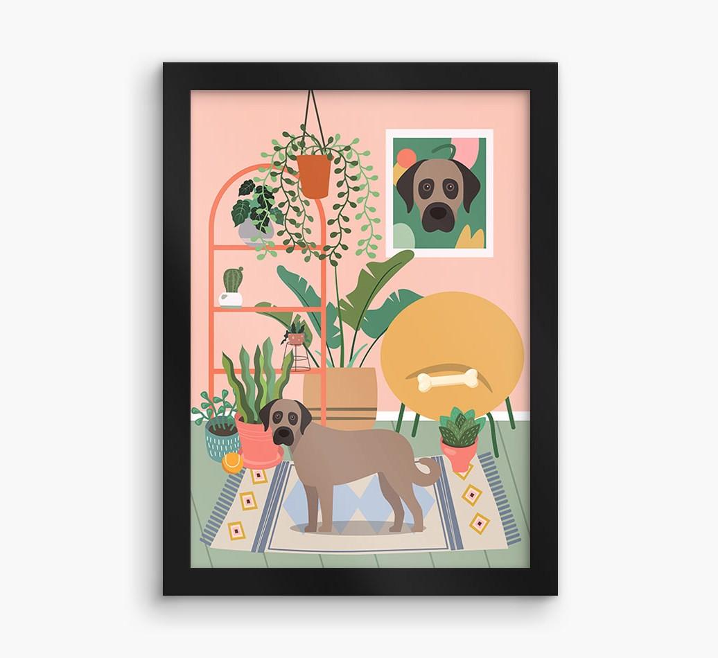 'Jungle Room' - Personalized {breedFullName} Framed Print