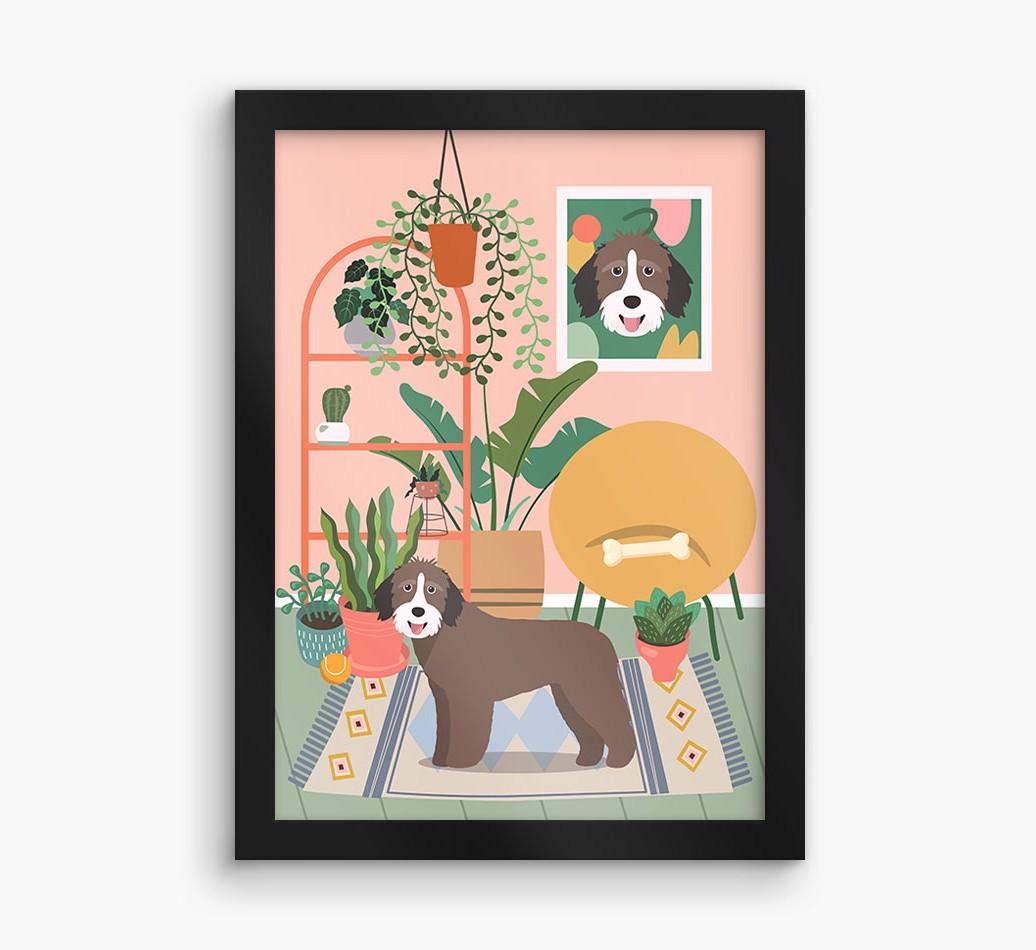 'Jungle Room' - Personalized {breedFullName} Framed Print