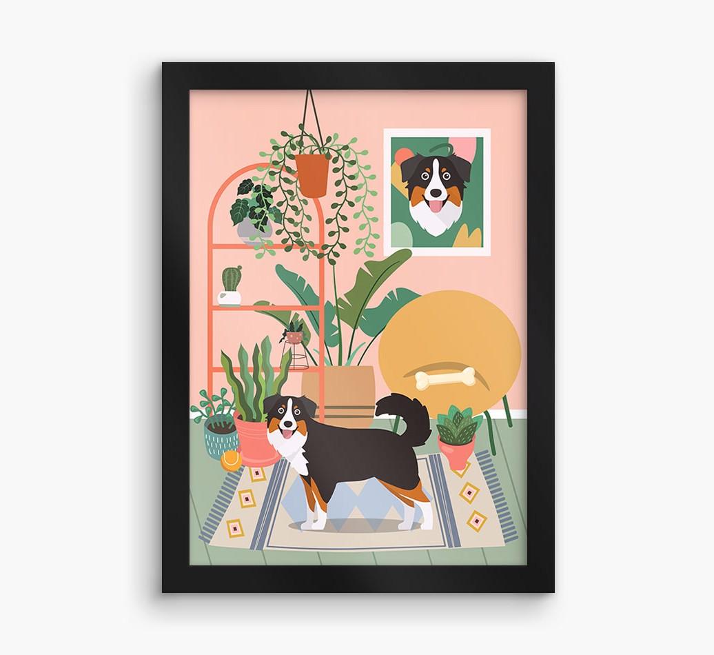 'Jungle Room' - Personalized {breedFullName} Framed Print