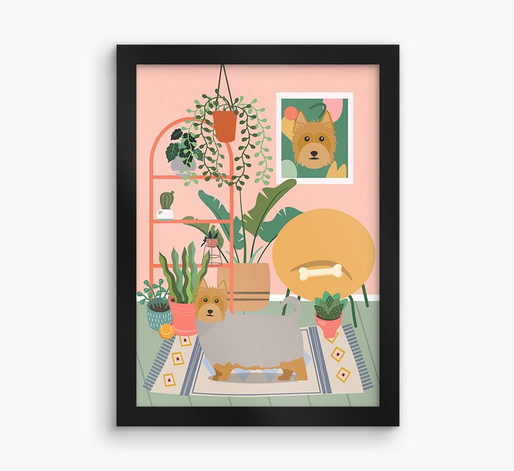 'Jungle Room' - Personalized {breedFullName} Framed Print
