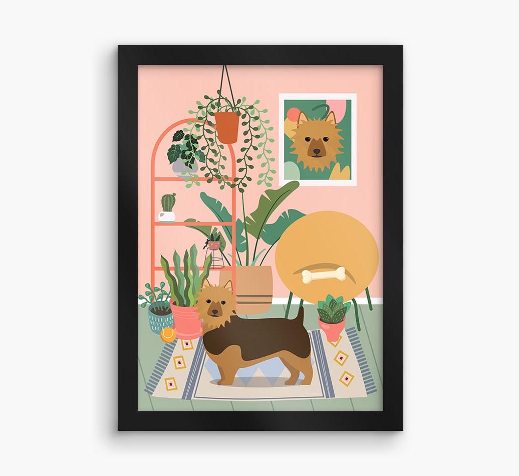'Jungle Room' - Personalized {breedFullName} Framed Print