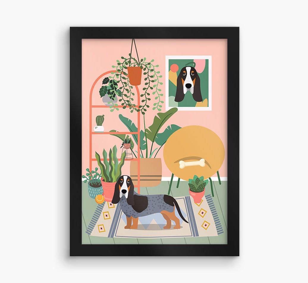 'Jungle Room' - Personalized {breedFullName} Framed Print