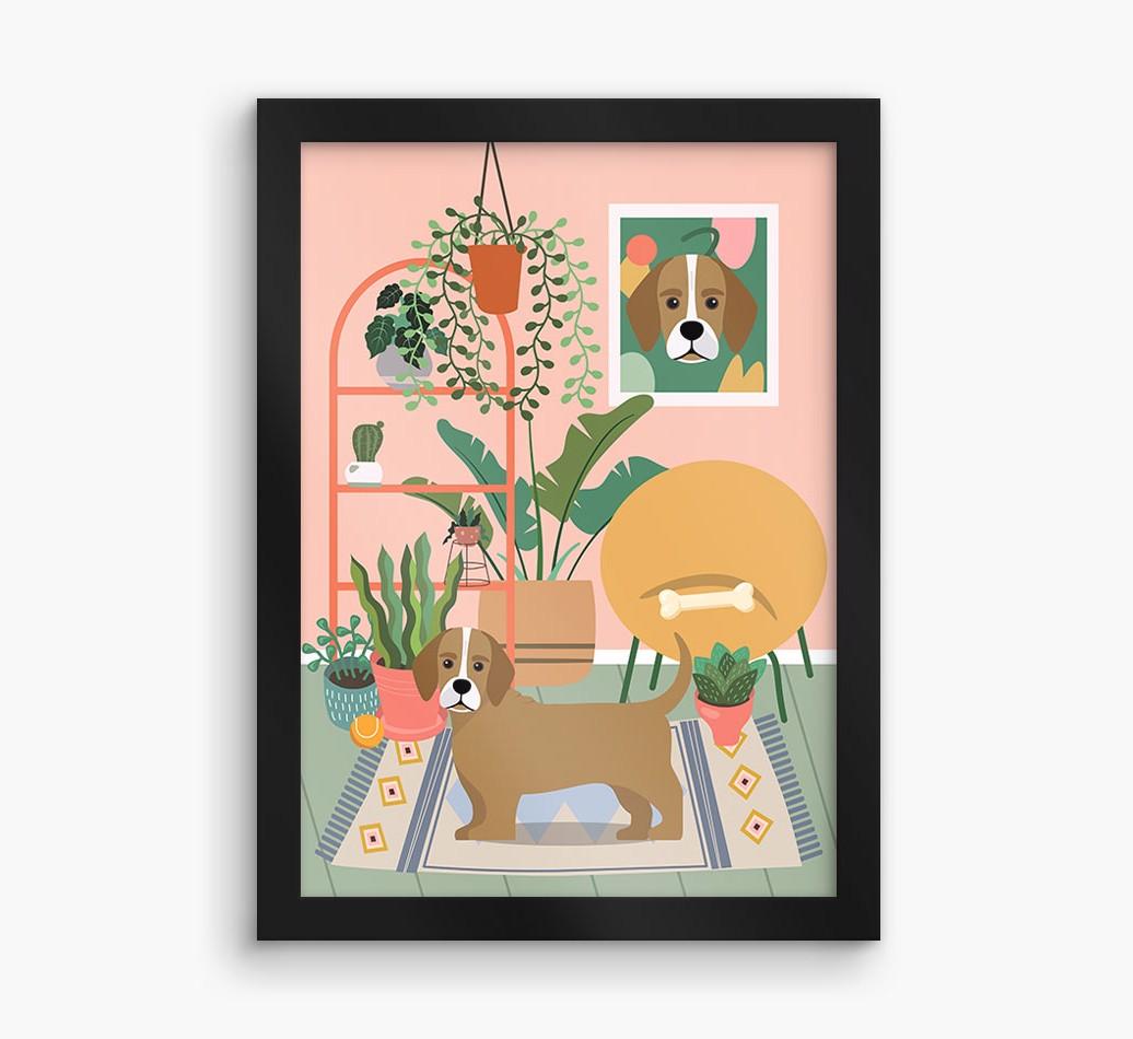 'Jungle Room' - Personalized {breedFullName} Framed Print
