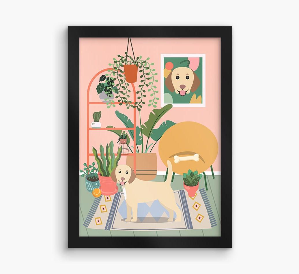 'Jungle Room' - Personalized {breedFullName} Framed Print