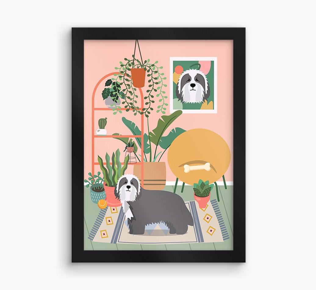 'Jungle Room' - Personalized {breedFullName} Framed Print