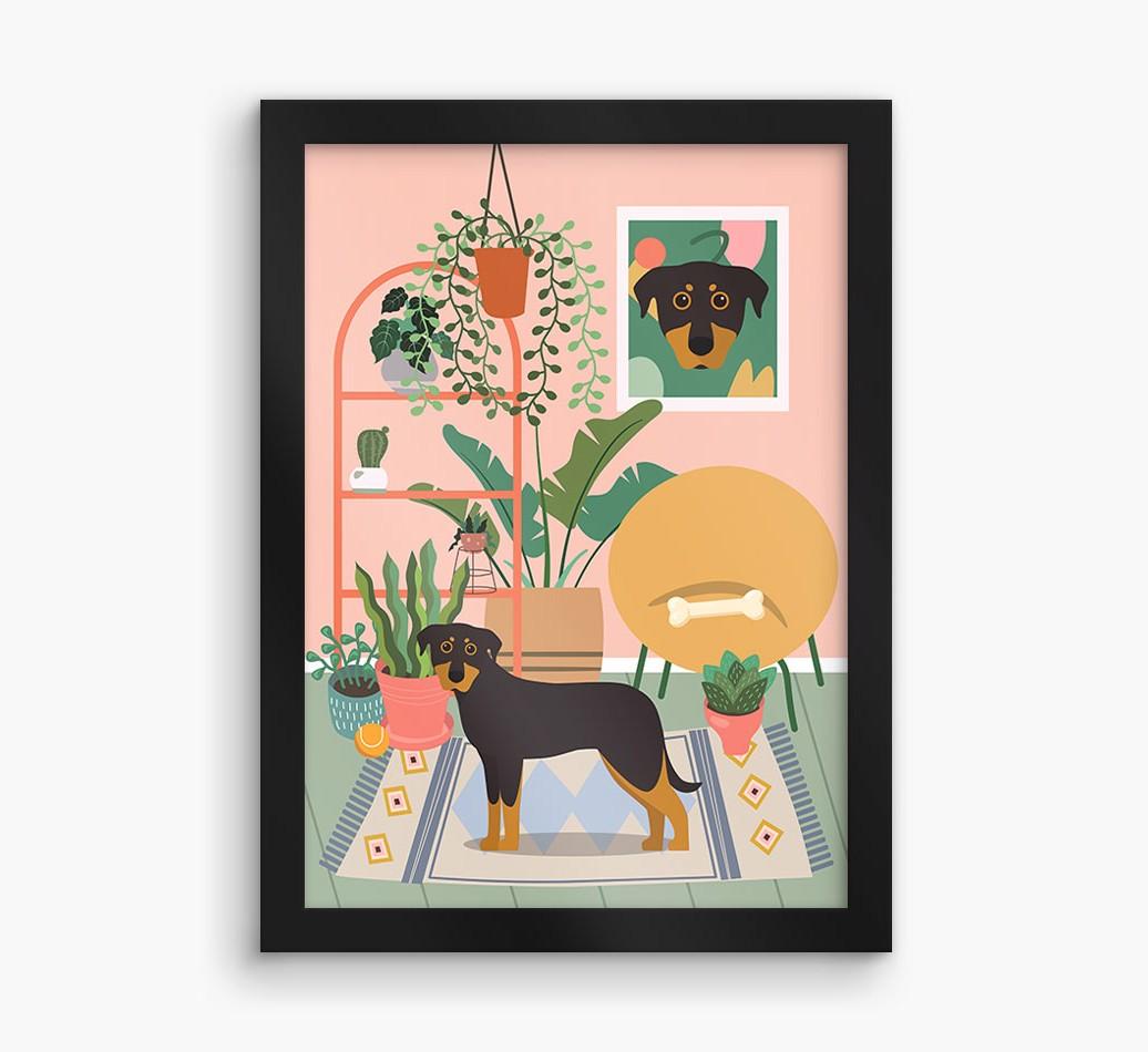 'Jungle Room' - Personalized {breedFullName} Framed Print