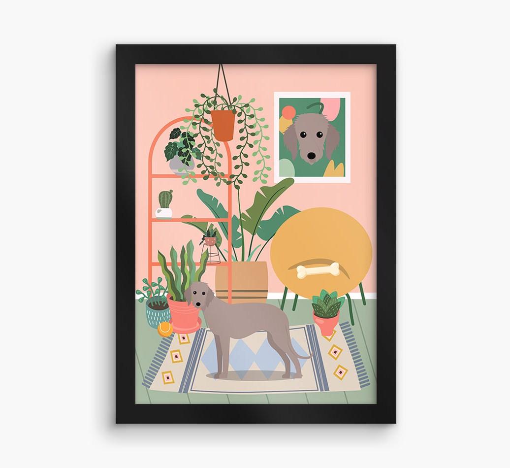 'Jungle Room' - Personalized {breedFullName} Framed Print