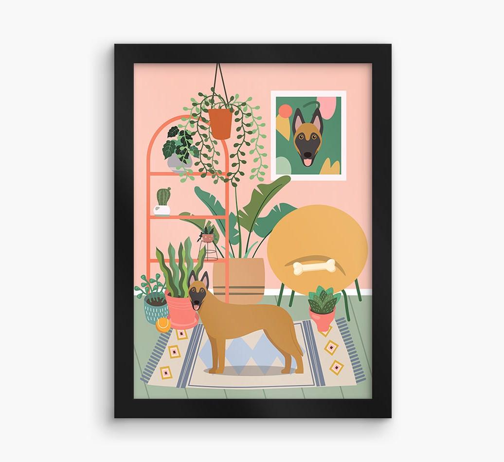 'Jungle Room' - Personalized {breedFullName} Framed Print
