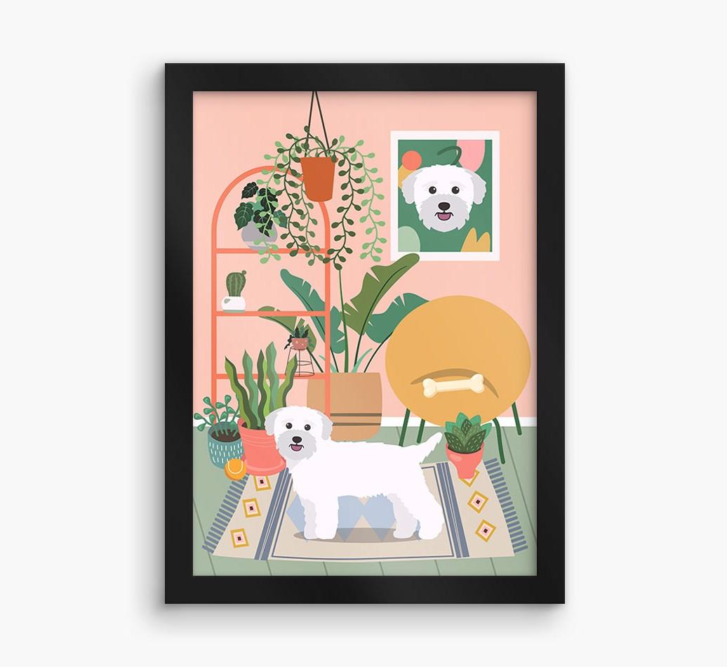 'Jungle Room' - Personalized {breedFullName} Framed Print
