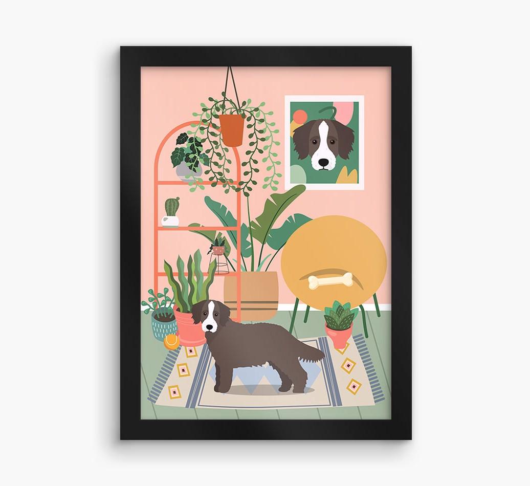 'Jungle Room' - Personalized {breedFullName} Framed Print