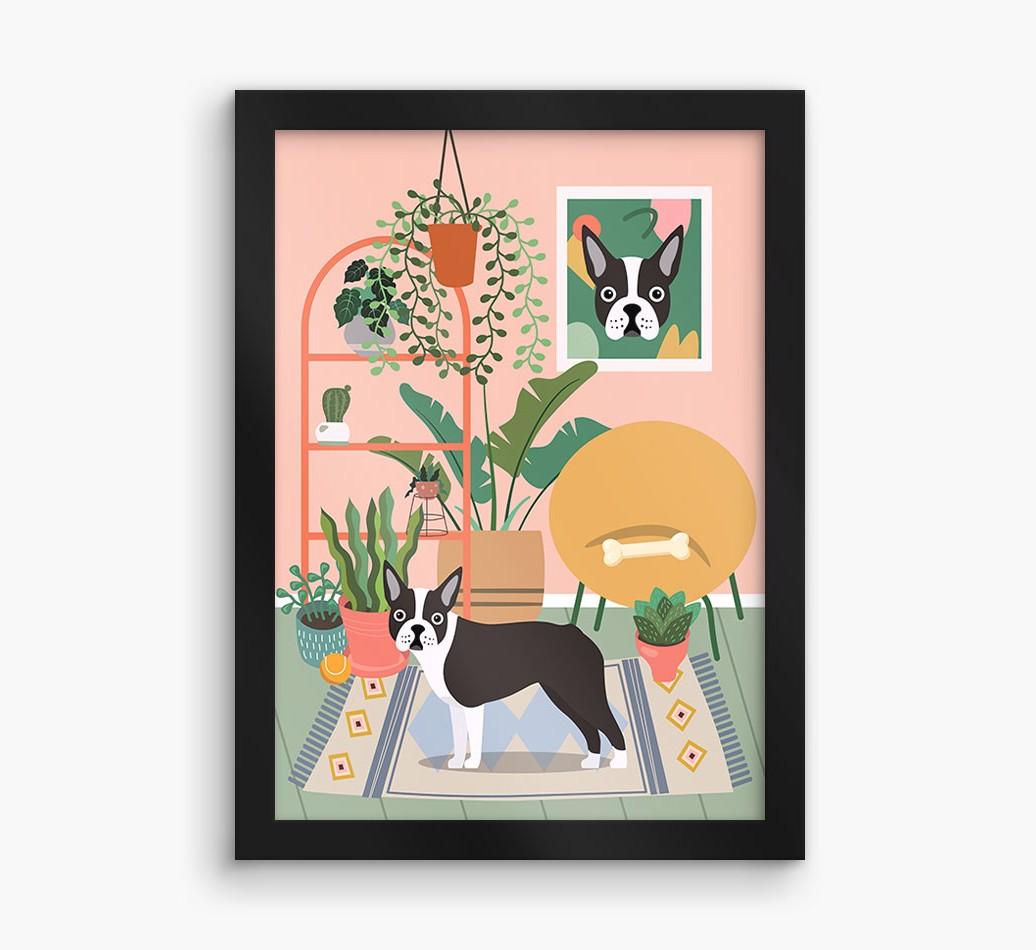 'Jungle Room' - Personalized {breedFullName} Framed Print