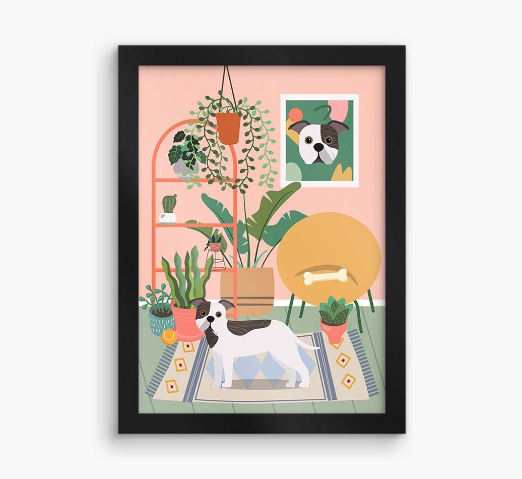 'Jungle Room' - Personalized {breedFullName} Framed Print